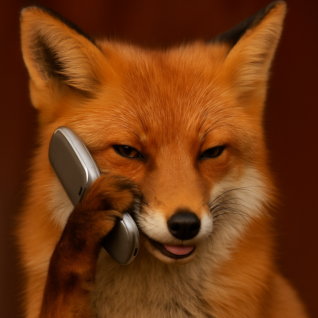 Pig with a phone